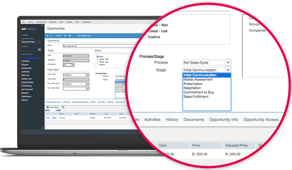 With Act! CRM Classic you can create your own Sales Process.