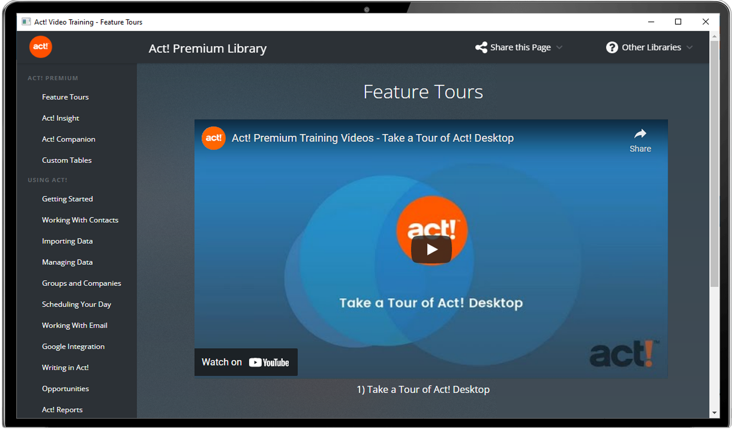 Act! Subscriptions Includes Act! Software Video Training