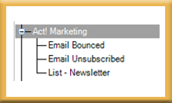 Free Act! Database Track Newsletter List and Marketing Results