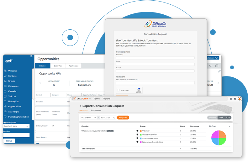 Act! CRM Link2Forms Linktivity Product at ActPlatinum.com