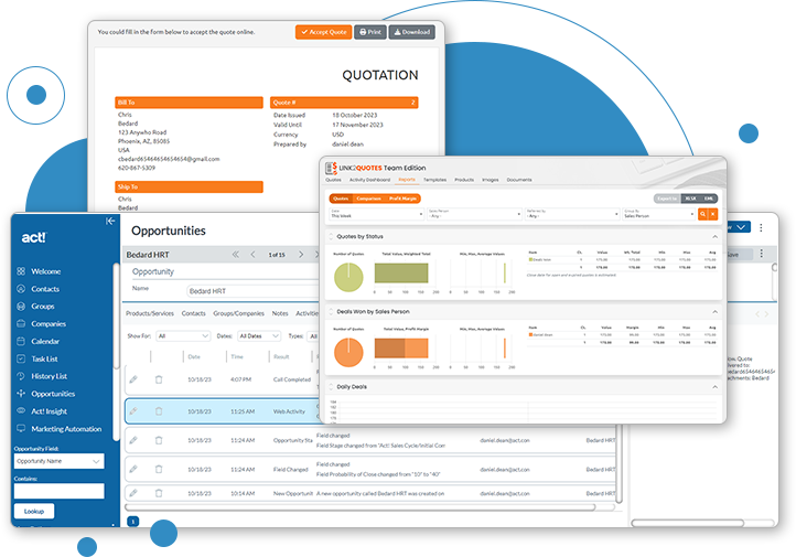 Act! CRM Link2Quotes Linktivity AddOn Bundle at ActPlatinum.com