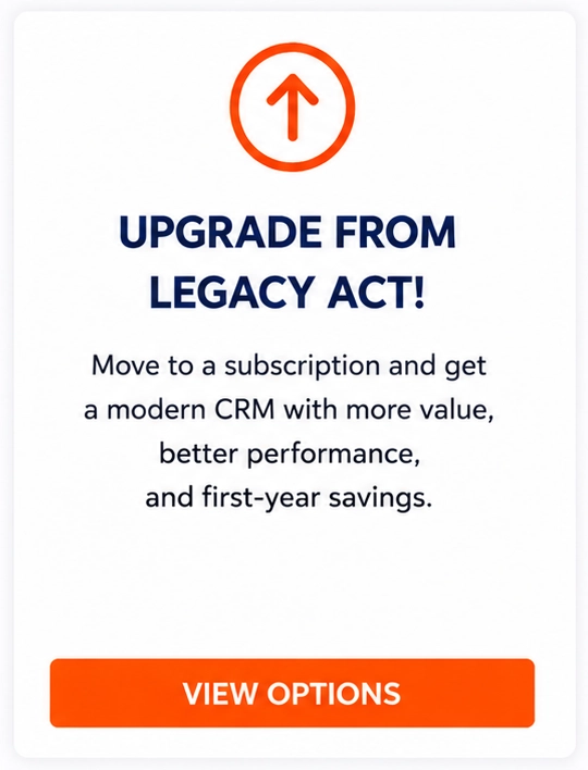 Act! CRM Upgrade Options
