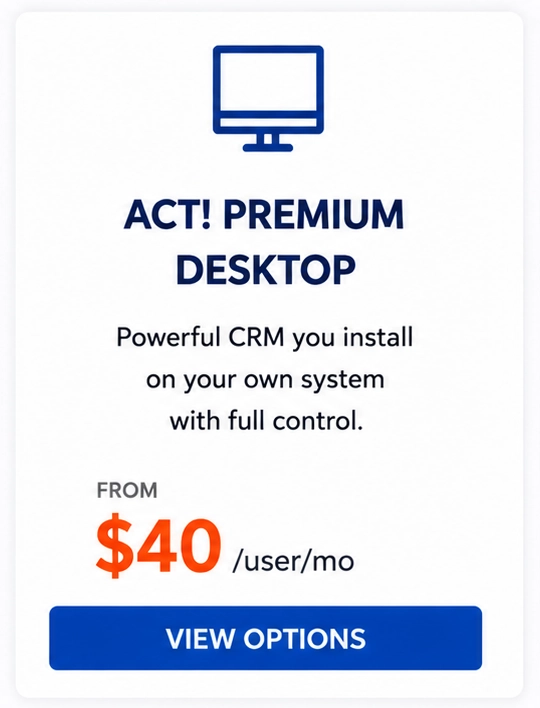 Act! Premium Desktop CRM Options